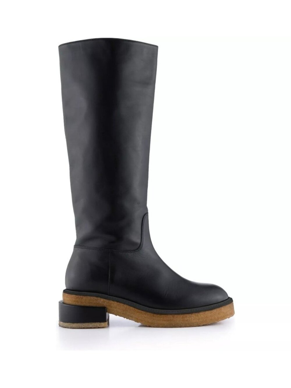 FRAME Black Leather Le Canon Noir Knee High Boots Black Size 11Classic - Picture 4 of 13